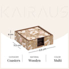 Luxury Handcrafted Wooden Coasters (Set of 6)