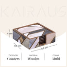 Luxury Shades of Green Square Coasters (Set of 6)