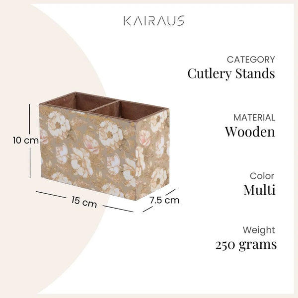 Floral-Themed Cutlery Organizer
