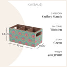 Lotus Printed Cutlery Organizer