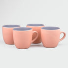 Luxe Pink Satin Ceramic Tea Cups (Set of 4)