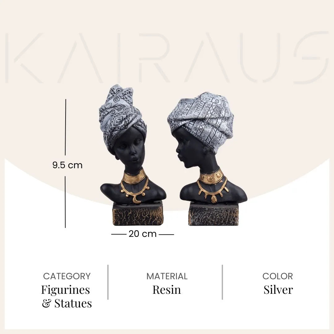 African Empress Sculpture Set