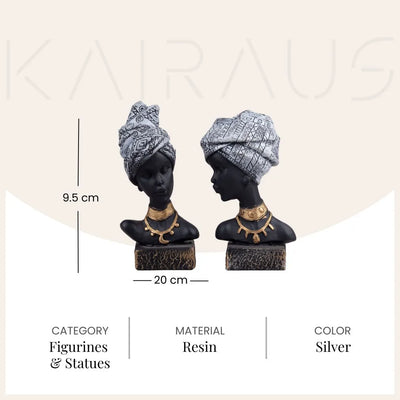 African Empress Sculpture Set