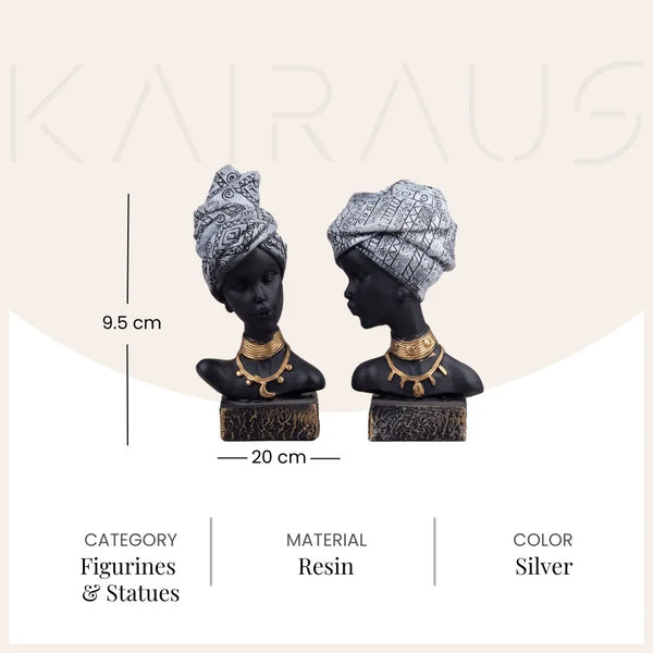 African Empress Sculpture Set