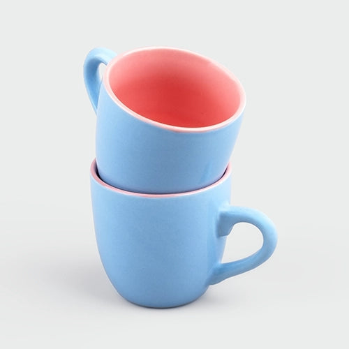 Aqua Bliss Ceramic Tea Cups (Set of 2)