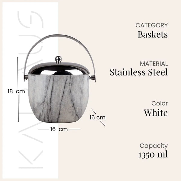 Elegant Steel Ice Bucket