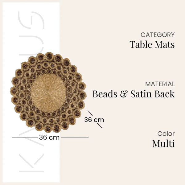 Handcrafted Beaded Table Mat