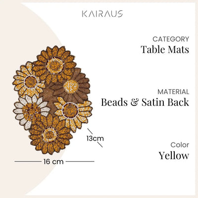 Yellow And White Flower Doily