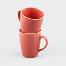 Peach Blush Ceramic Coffee Mugs (Set of 2)