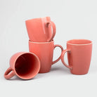Peach Blush Ceramic Coffee Mug Set of 4