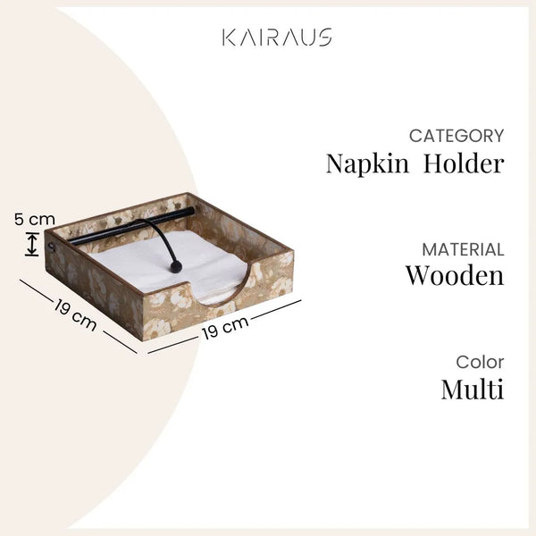 Luxe Gloss Wooden Tissue Holder