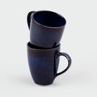 Charcoal Blue Ceramic Coffee Mug Set of 2