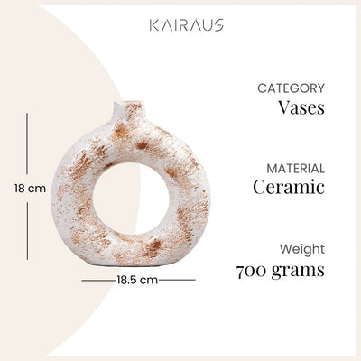 Brown Donut Ring Vase