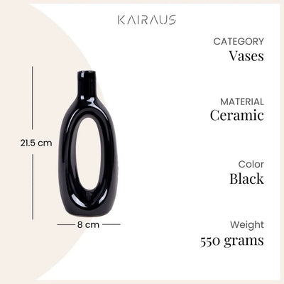 Black Embrace Flower Vase