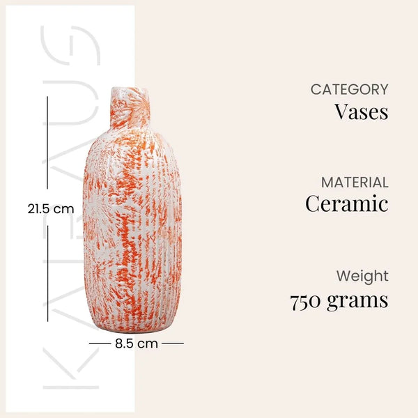 Vase with Coral and White Motif