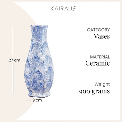 Sky Blue Ceramic Flower Vase