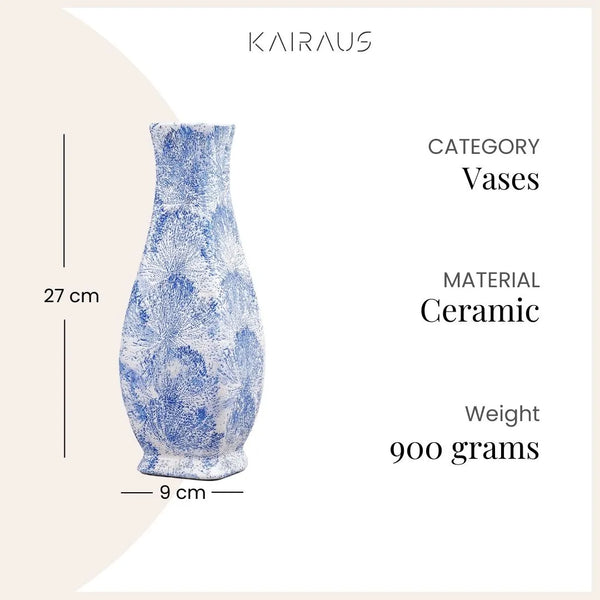 Sky Blue Ceramic Flower Vase