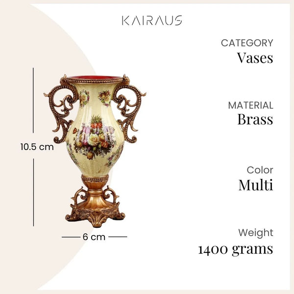 Floral Elegance Antique Vase