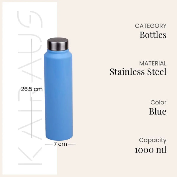 Blue Stainless Steel Water Bottle