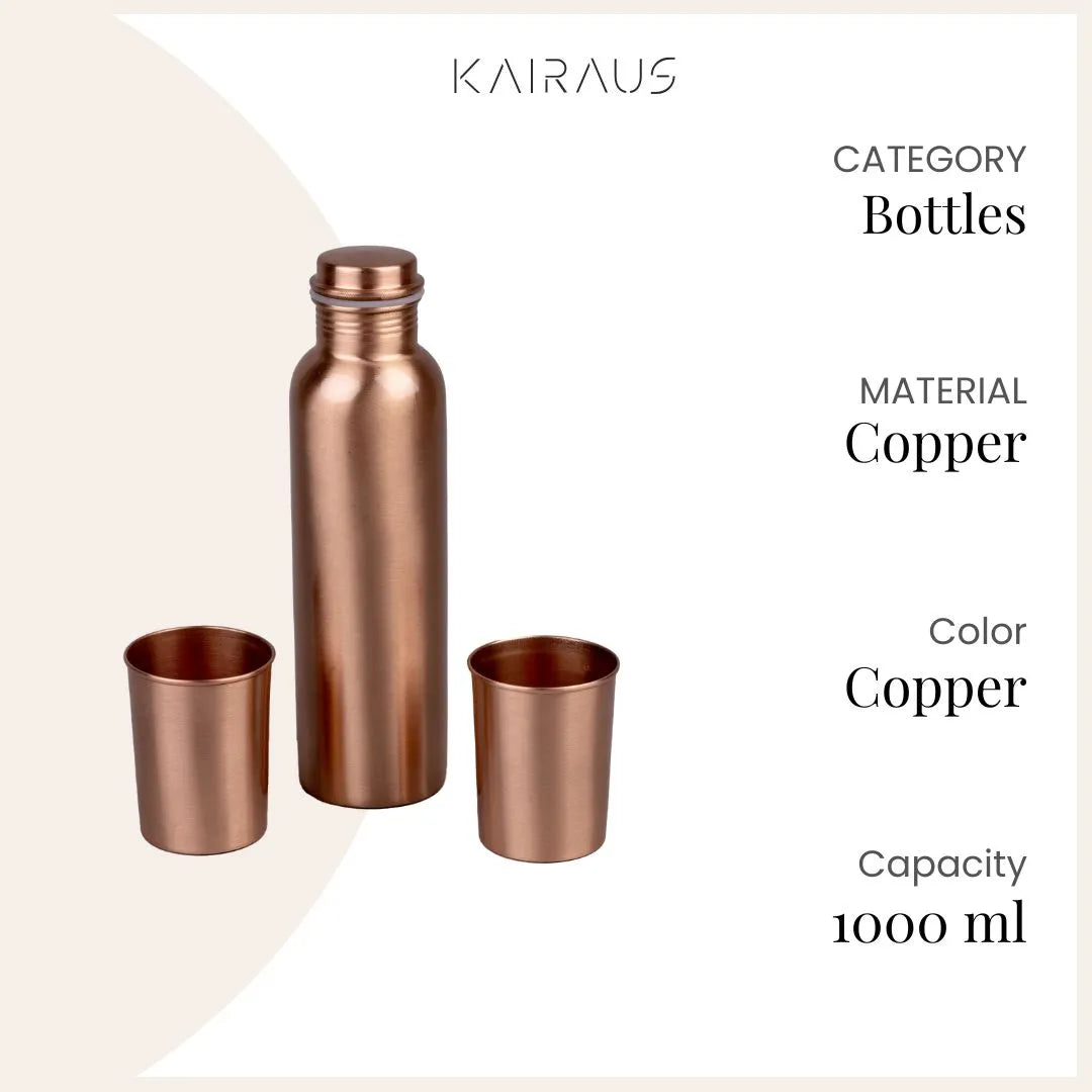Luxury Copper Bottle with Glass Set 