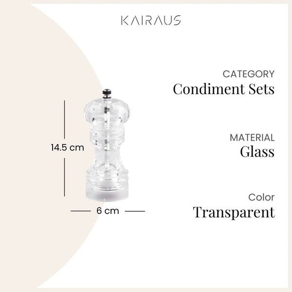 Classic Elegance Glass Condiment Set