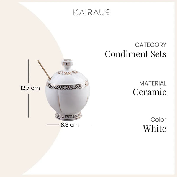 Elegance Multi-Purpose Ceramic Condiment Set