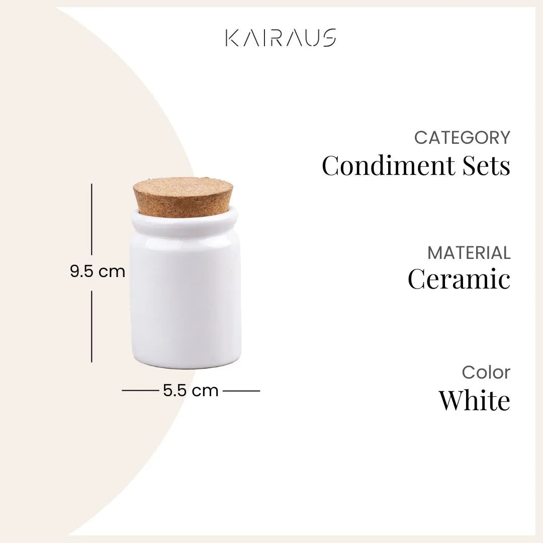 Timeless Ceramic Condiment Jars Set