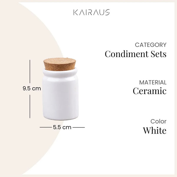 Timeless Ceramic Condiment Jars Set
