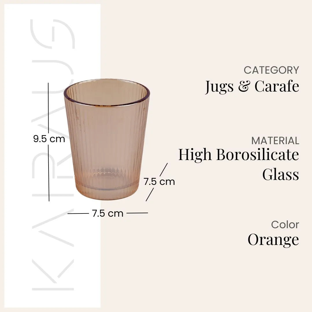 Amber-Tinted Glass Jug Set