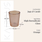 Amber-Tinted Glass Jug Set