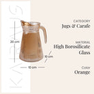 Amber-Tinted Glass Jug Set