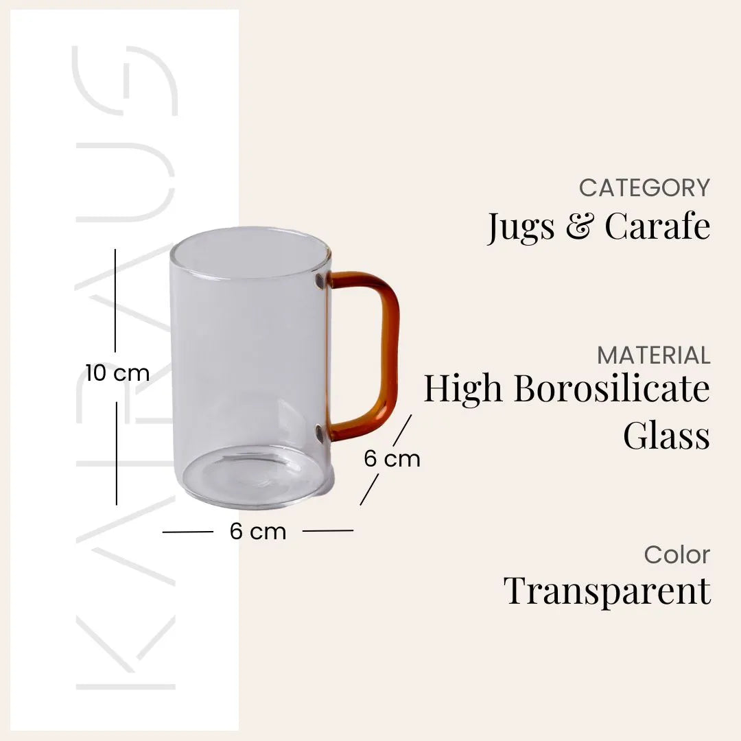 Elegant Glass Pitcher and Mug Set