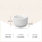 Stylish White Ceramic Chutney Bowl (Set of 4)