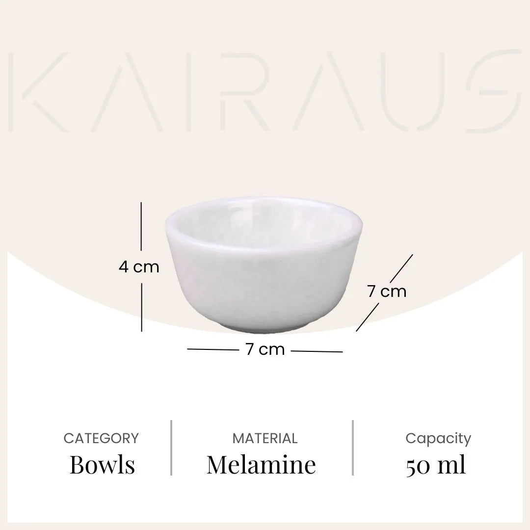 Ivory White Melamine Mini Dip Bowl (Set of 2)