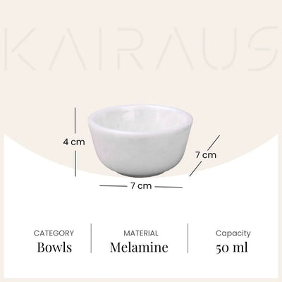 Ivory White Melamine Mini Dip Bowl (Set of 2)