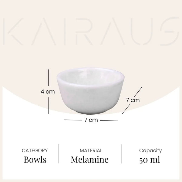 Ivory White Melamine Mini Dip Bowl (Set of 4)