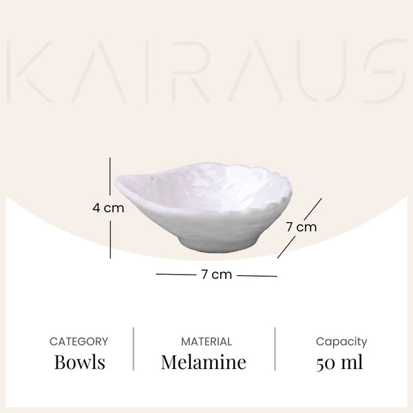 Snazzy White Melamine Mini Dip Bowl (Set of 4)
