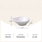 Snazzy White Melamine Mini Dip Bowl (Set of 6)