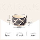 Elegant Grey Ceramic Mini Dip Bowl (Set of 4)