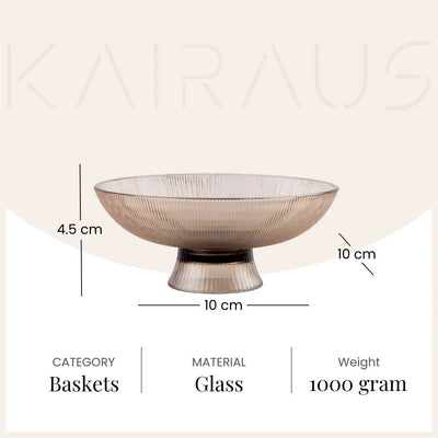 Clear Glass Fruit Bowl