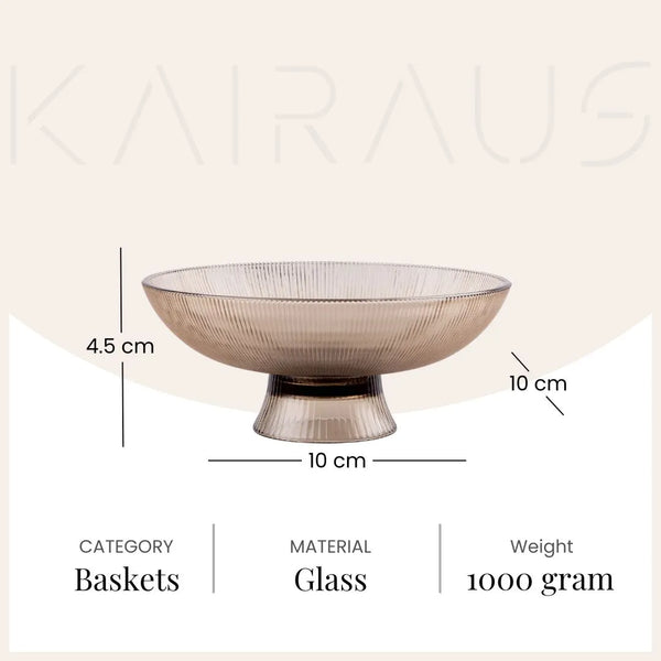 Clear Glass Fruit Bowl