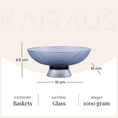 Grey Tinted Fruit Bowl