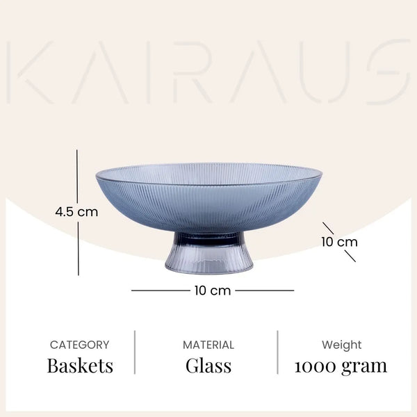 Grey Tinted Fruit Bowl