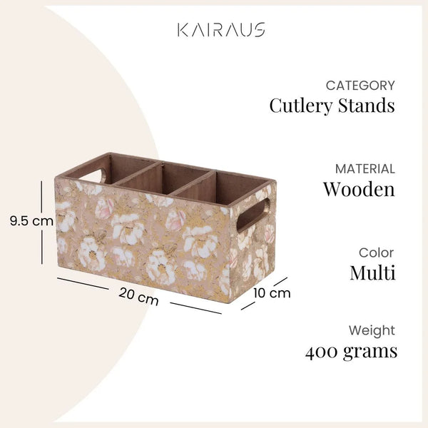 Roses Motif Cutlery Organizer