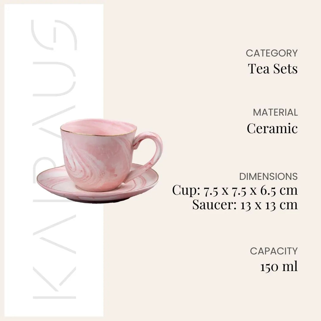 Faded Pink Tea Kettle Set