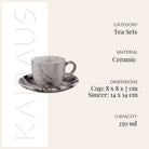 Marble Elegance Coffee Cup and Saucer