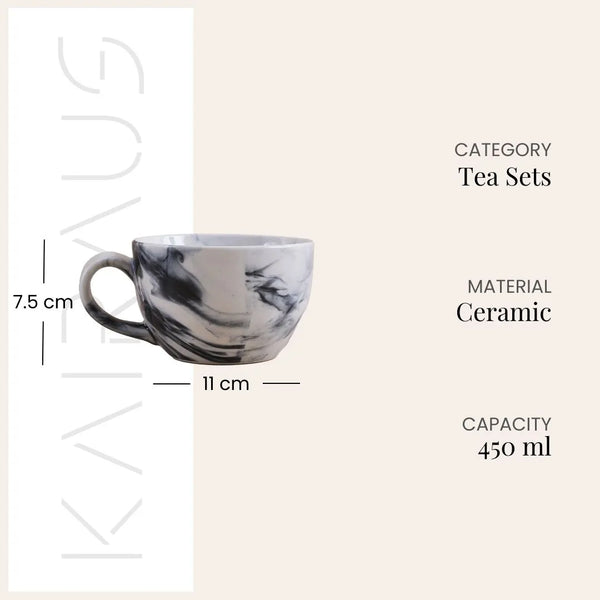 Chic Marble Print Soup Mug