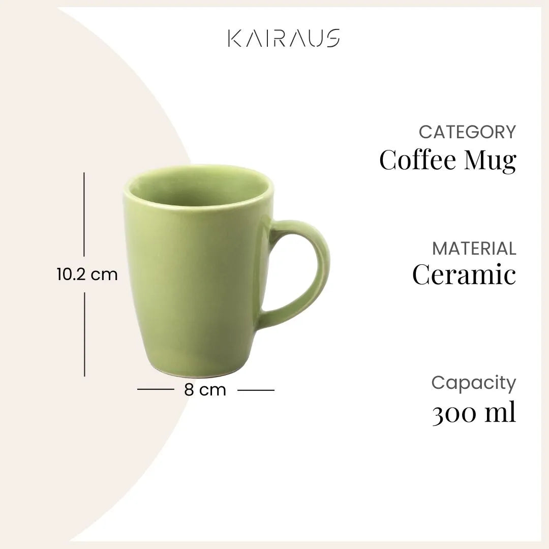 Serene Sage Green Mug Side View Set of 4 – Kairaus