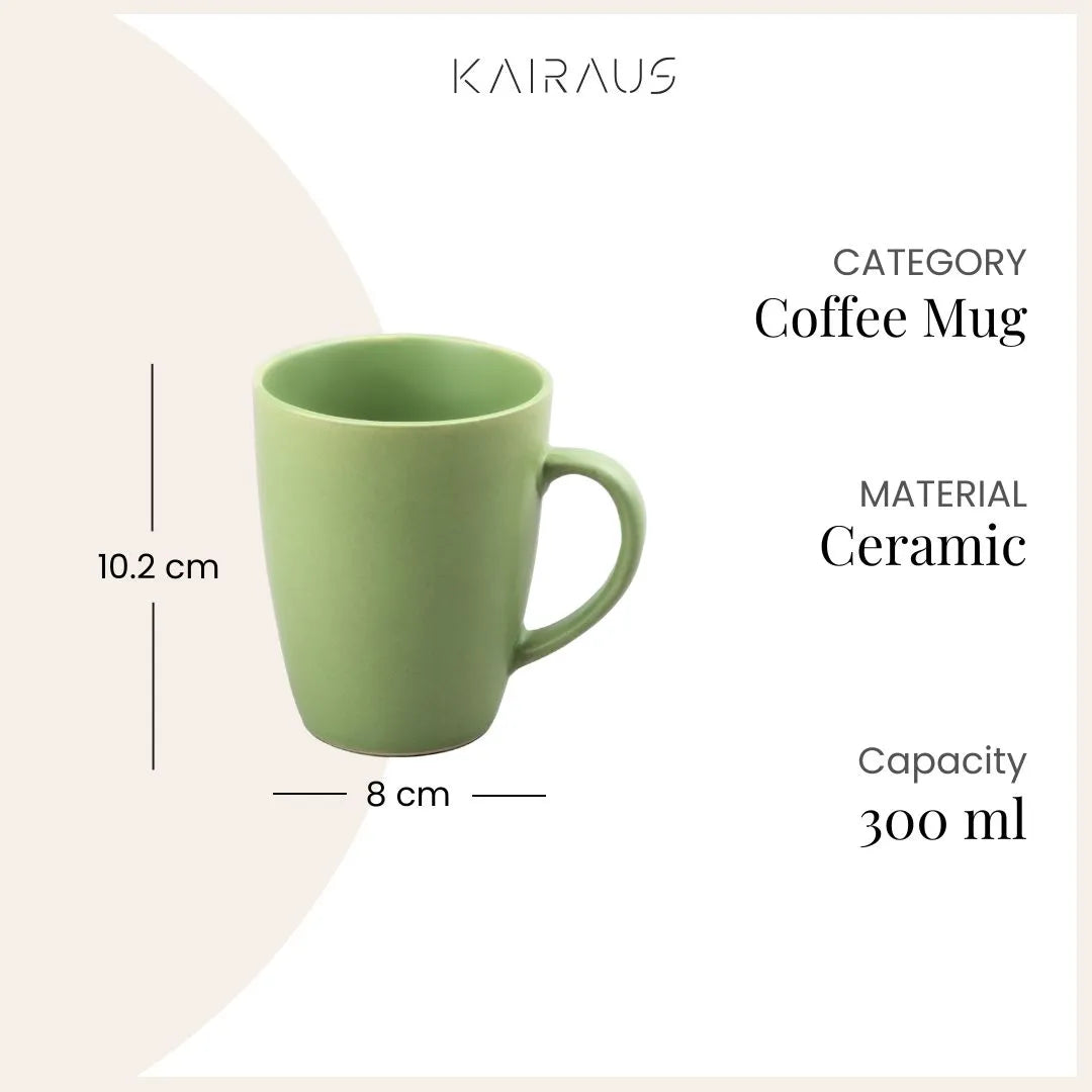 Dusty Green Mug Detail View Set of 2 – Kairaus