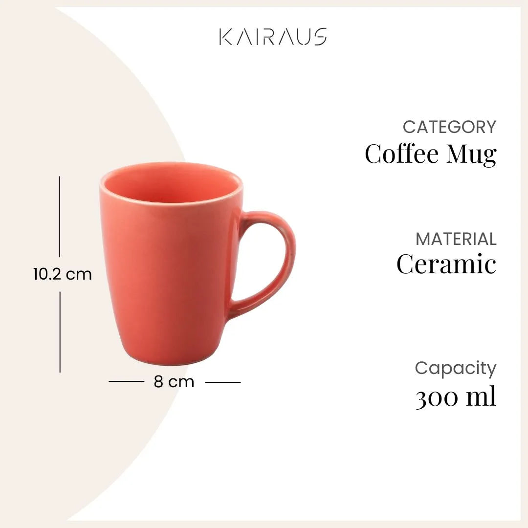 Peach Blush Mug Side View Set of 6 – Kairaus